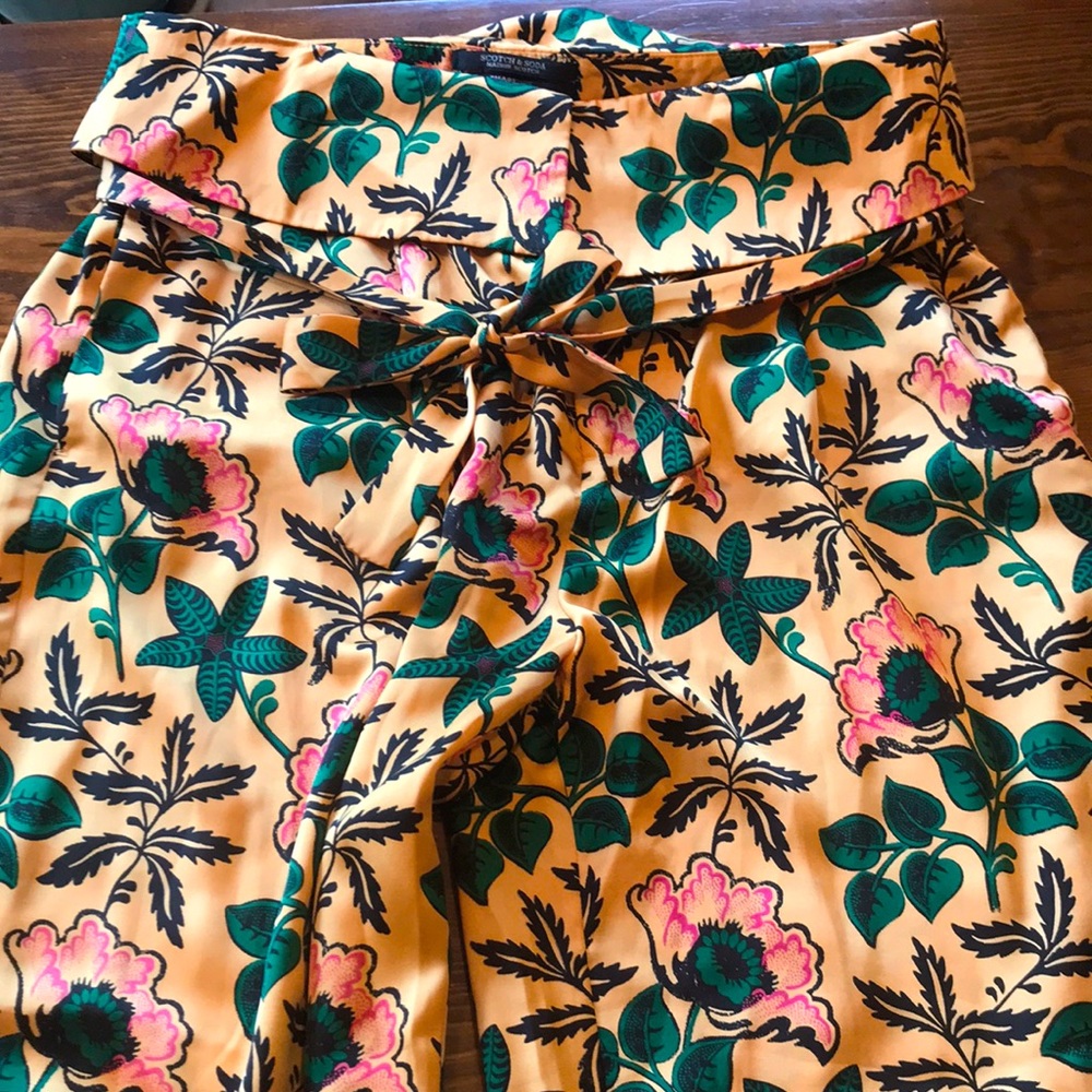 Scotch and Soda Folded Waist Wide Leg Trousers L
